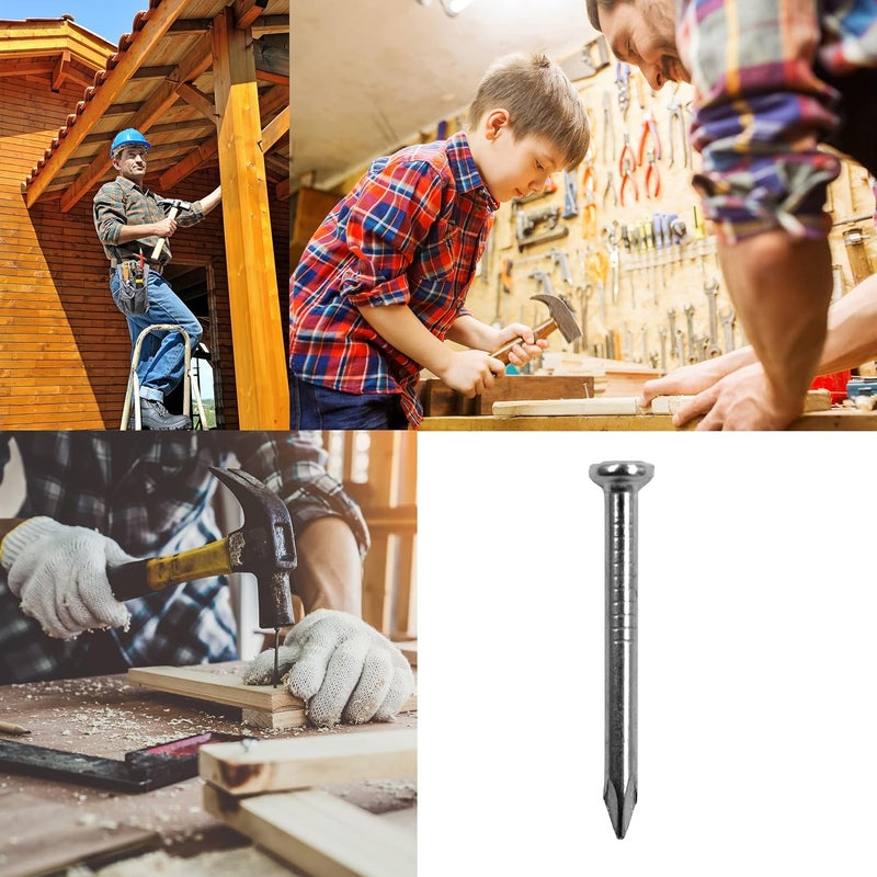 OMOTOOL masonry Steel Nails (200 pcs), Galvanized Concrete Wall Nail for Hanging Pictures and Woodworking, Suit for Drywall and Pine (2.5CM) - Image 4